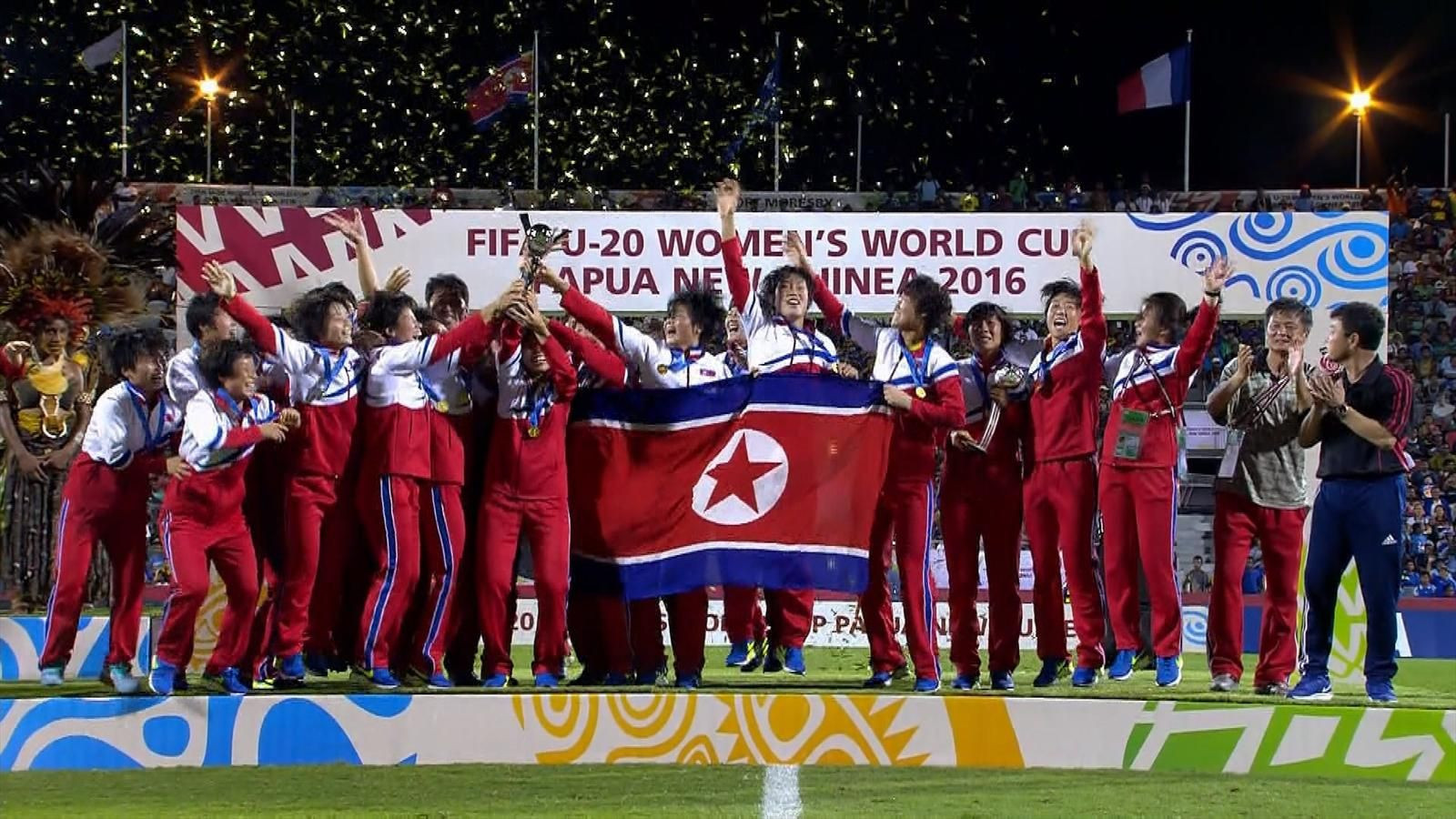 North Korea celebrate winning the FIFA Under-20 Women's World Cup in Papua New Guinea in 2016 but the tournament has since been overshadowed by allegations of corruption ©Getty Images