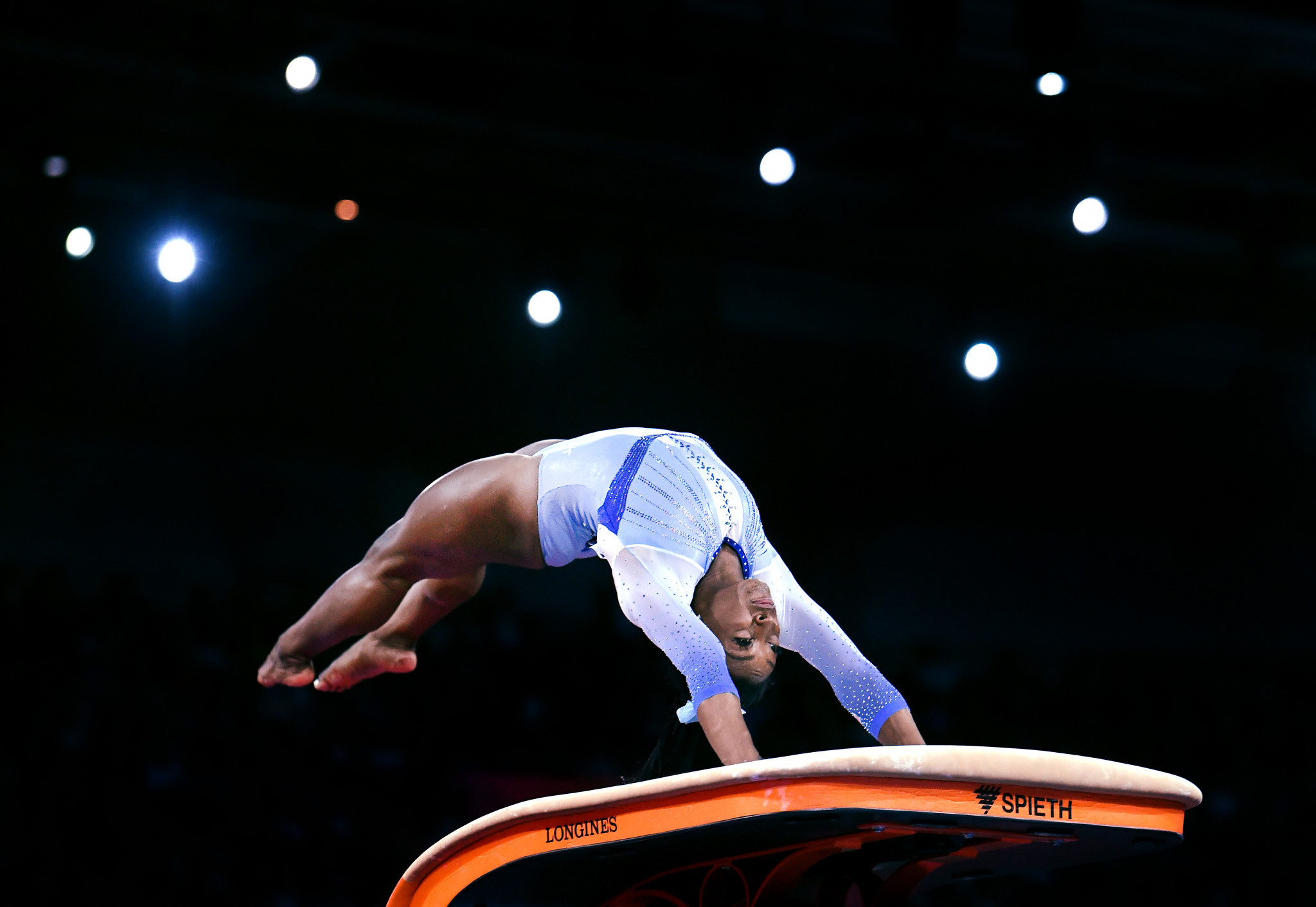 America's Simone Biles starred in qualification at the Artistic Gymnastics World Championships in Stuttgart©Getty Images