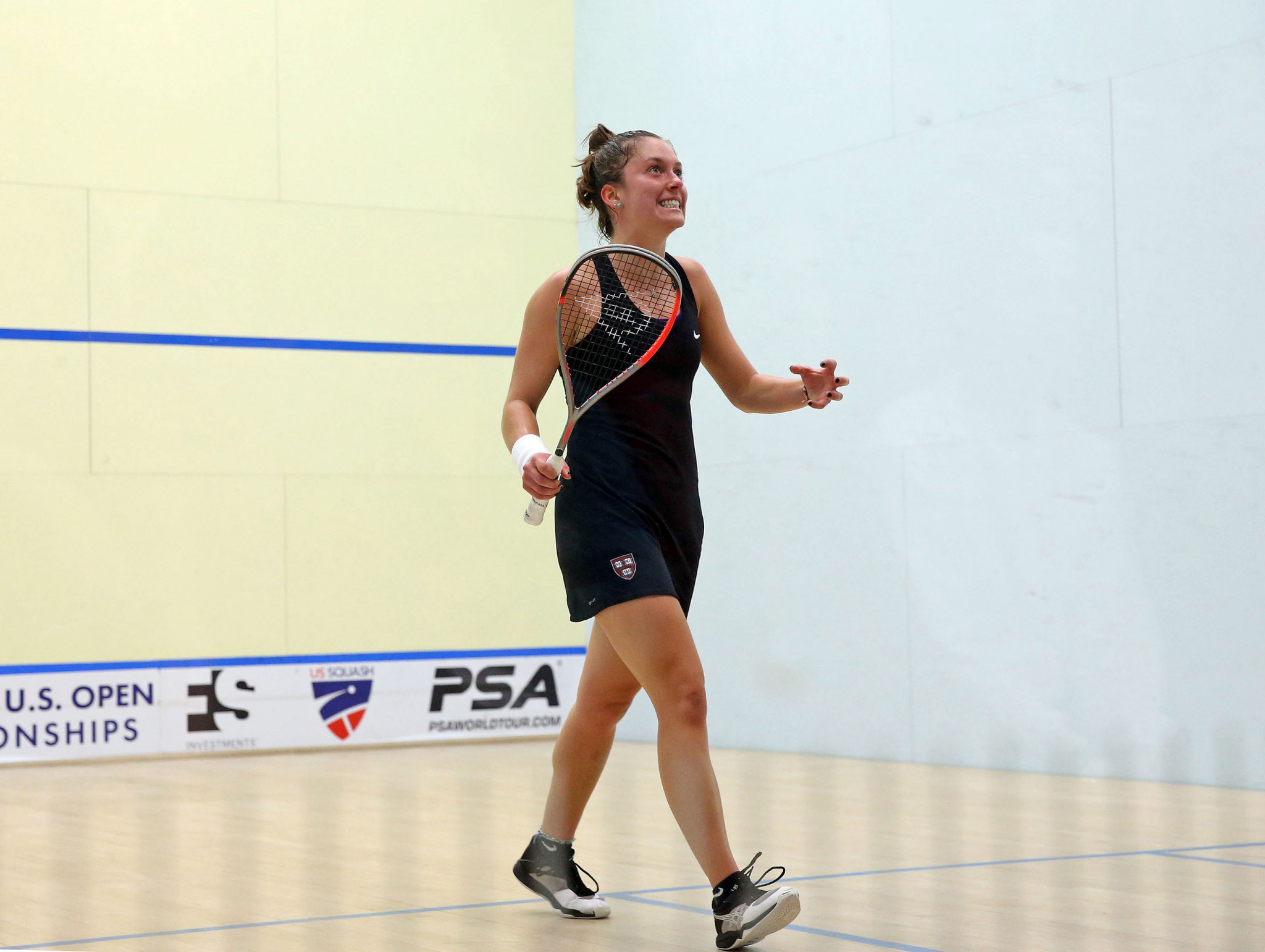 Wildcard Sabrina Sobhy of the United States will play second seed Camille Serne in the next round of the PSA U.S. Open after returning to the tournament following a three-year absence ©PSA