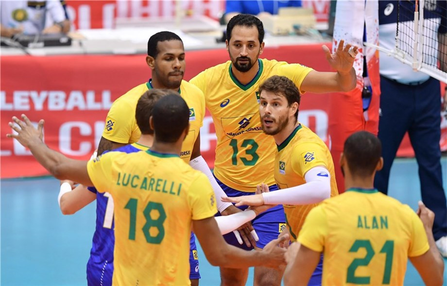 Brazil kept their 100 per cent record alive at the World Cup ©FIVB