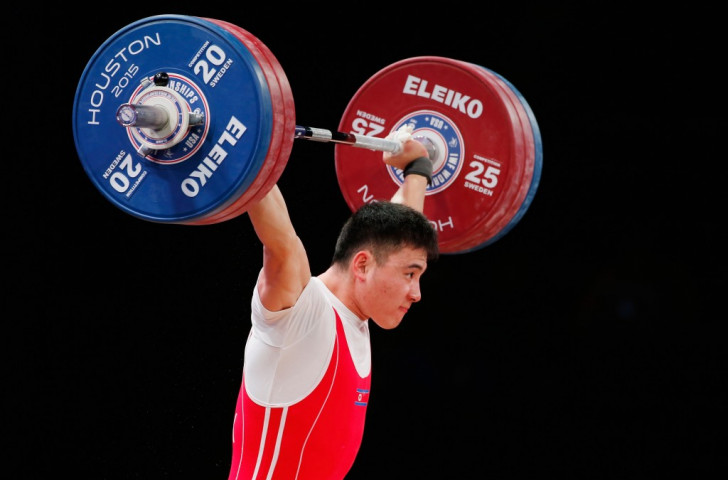 North Korea's Kwang Song Kim had to settle for silver in the men's 77kg overall, losing out on a body weight tiebreaker ©Getty Images 