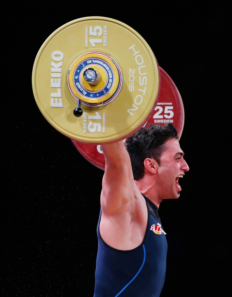 Iran’s Rasoul Taghian Chadegani lifted 158kg in the men's 77kg snatch but failed to register in the clean and jerk ©Getty Images