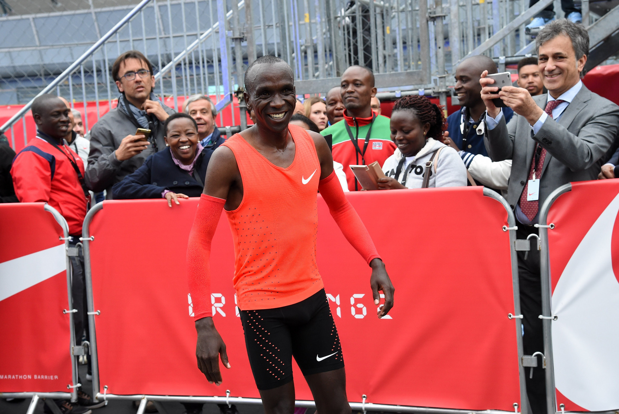 Kenyan marathon runner Eliud Kipchoge will attempt to duck under two hours in Vienna ©Getty Images