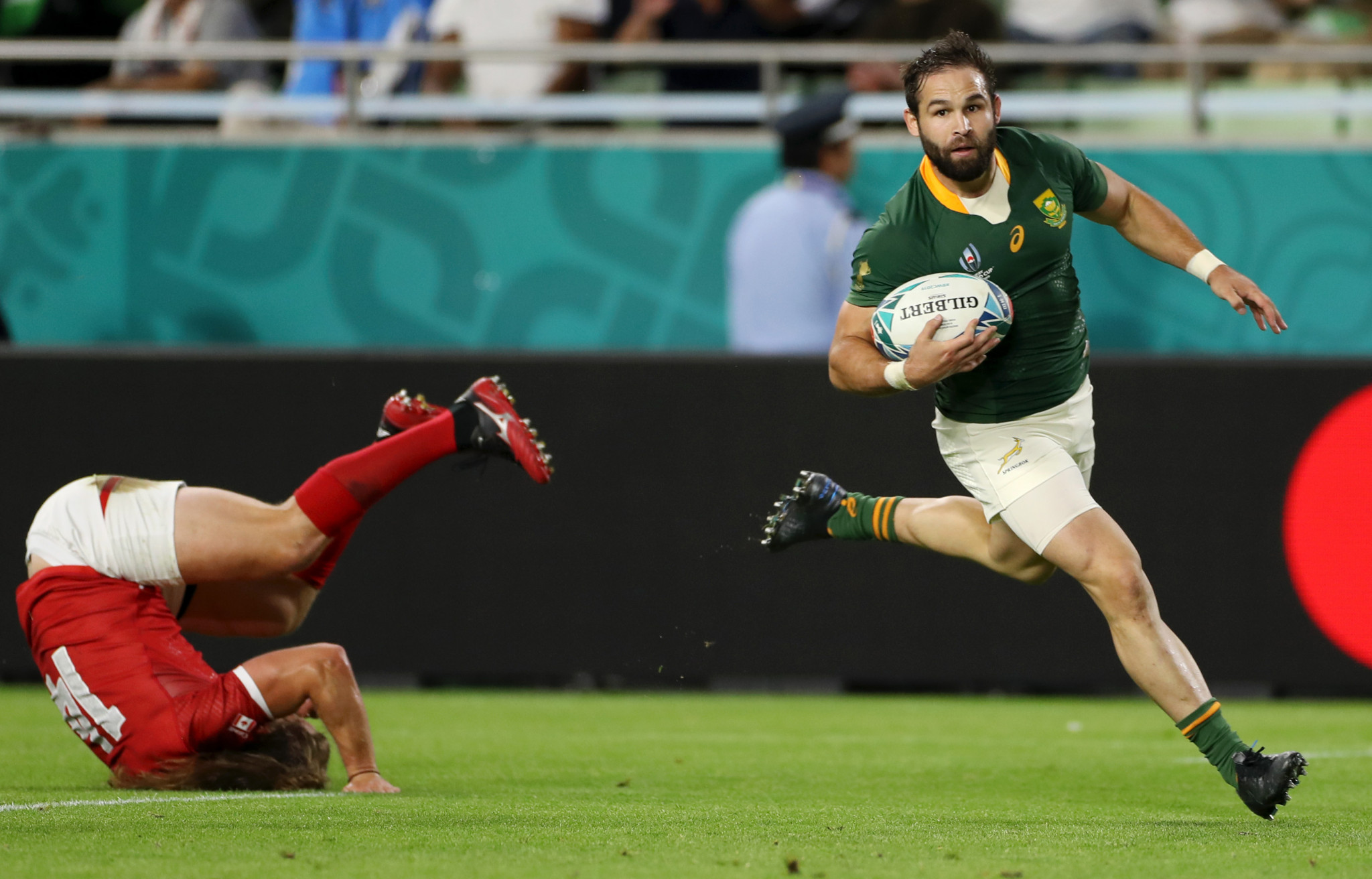 He's not even a starting halfback, but the brilliant Cobus Reinach still ran in a hat-trick of tries ©Getty Images