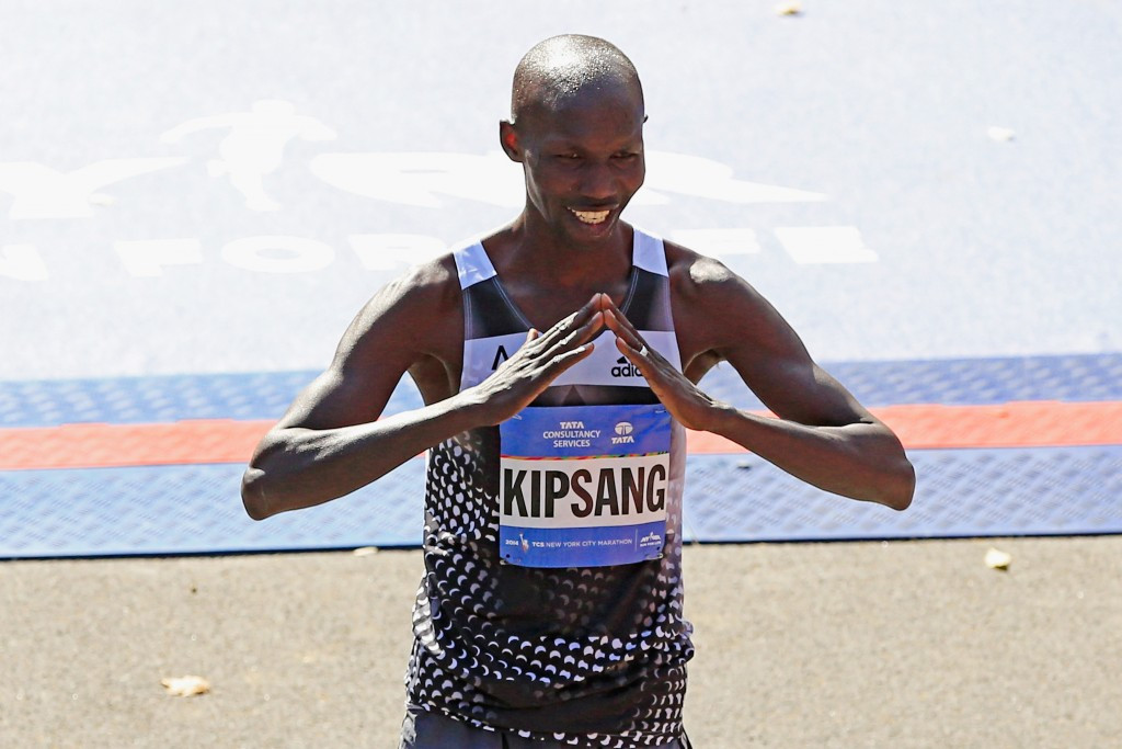 London and New York City Marathon winner Wilson Kipsang was among those to join the protest ©Getty Images