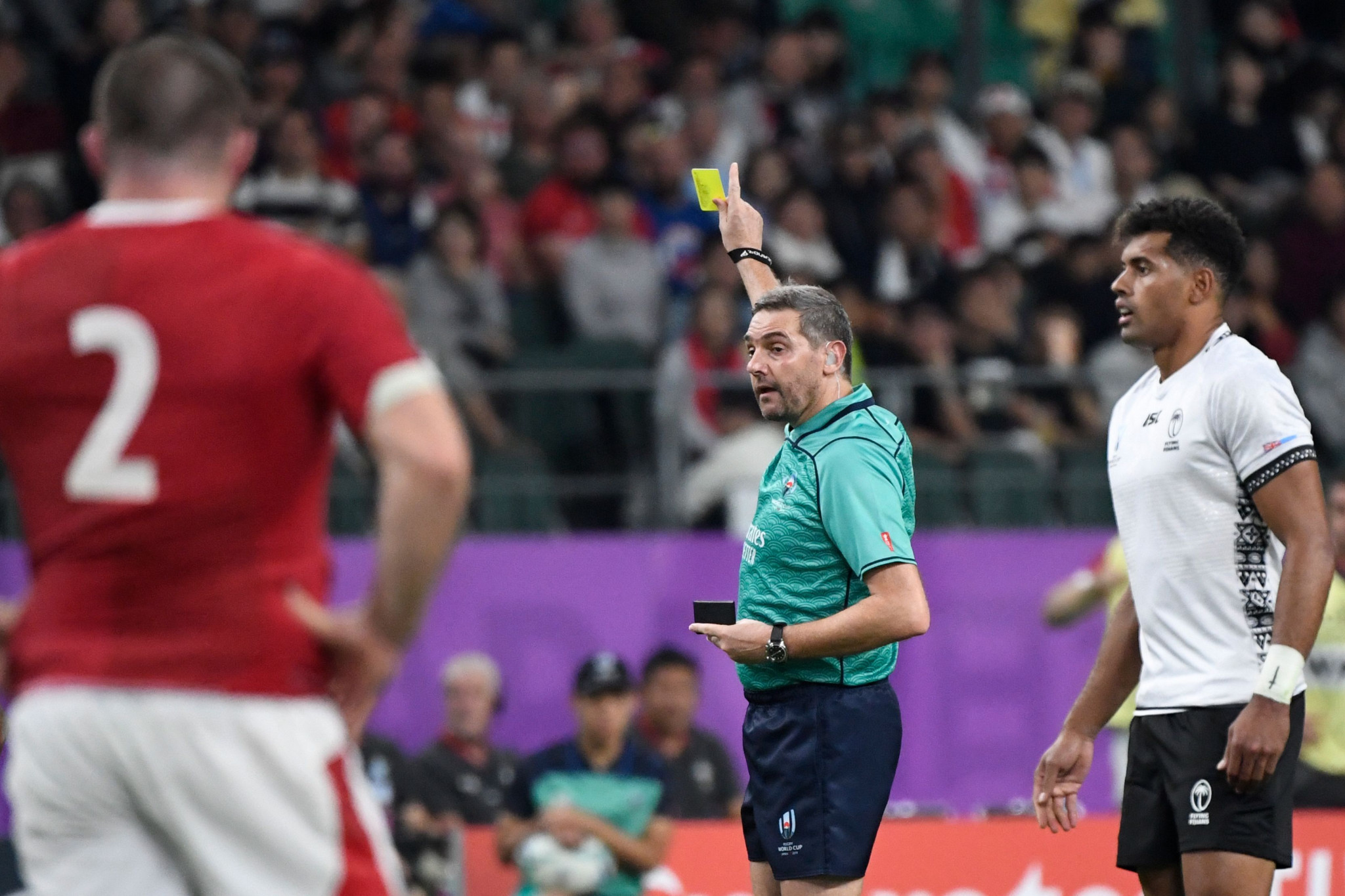 French referee Jerome Garces was a busy man, but allowed the game to flow ©Getty Images