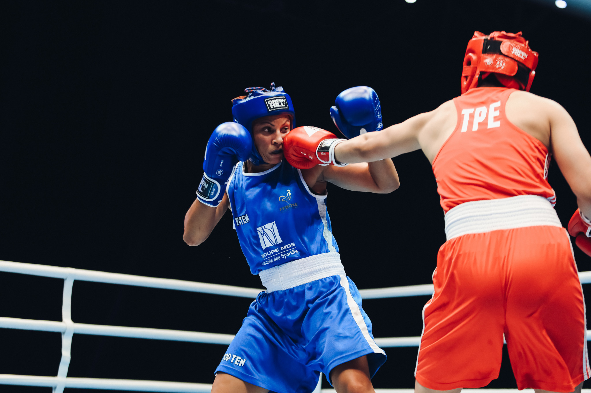 Compatriot and welterweight top seed, Chen Nien-Chin, was competing against Emilie Sonvico of France ©AIBA