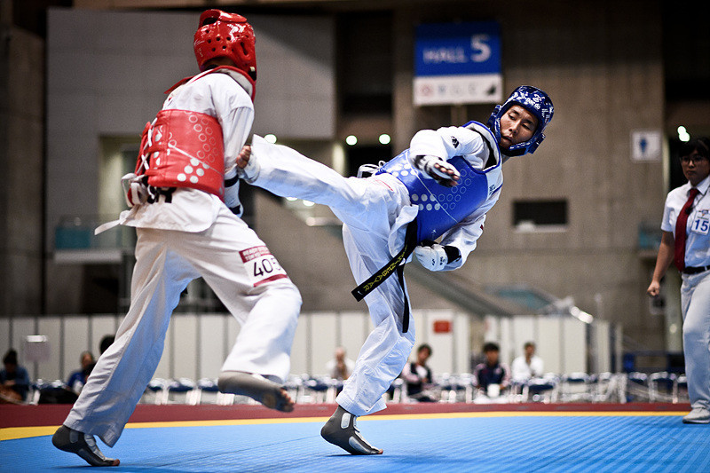 Bolor-Erdene Gambat of Mongolia at Tokyo 2020 test event ©World Taekwondo