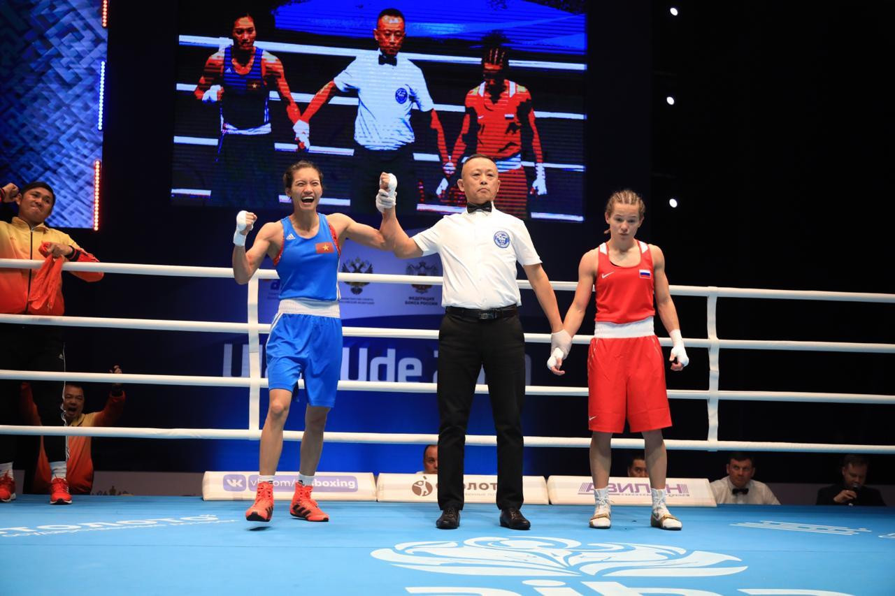 Flyweight fourth seed Thi Tam Nguyen of Vietnam had won against Russia's Liliya Aetbaeva, but this was later overturned ©AIBA