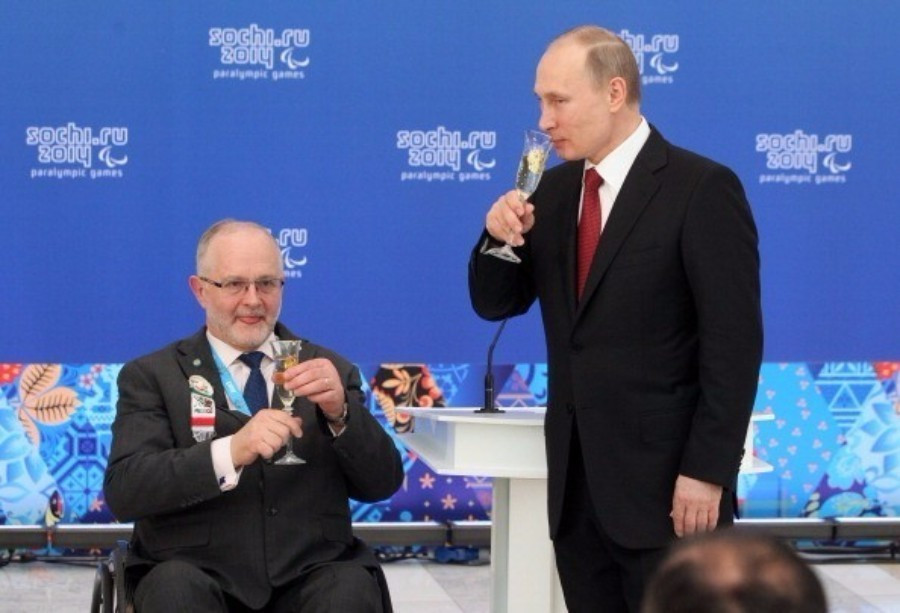 Russian President Vladimir Putin pictured with IPC President Sir Philip Craven during Sochi 2014 ©Getty Images