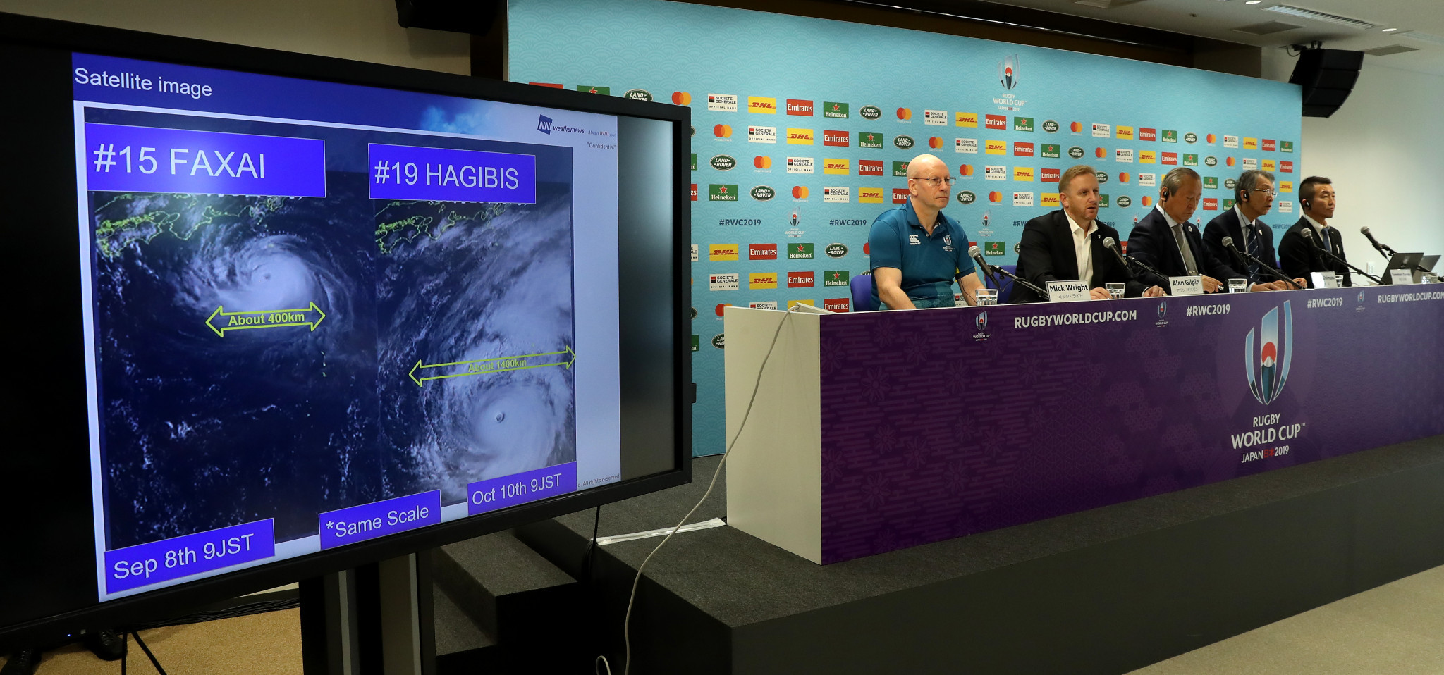 Typhoon Hagibis has been a major headache for Rugby World Cup organisers ©Getty Images