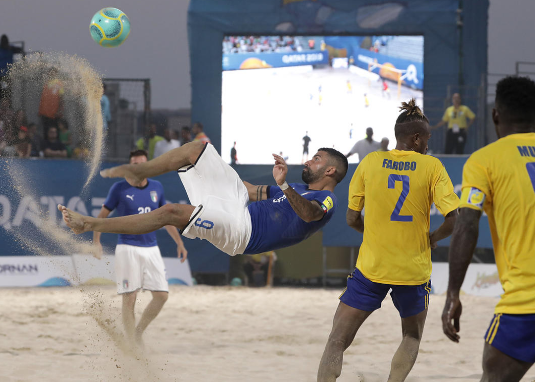 Italy were among the beach soccer winners in the men's tournament ©ANOC