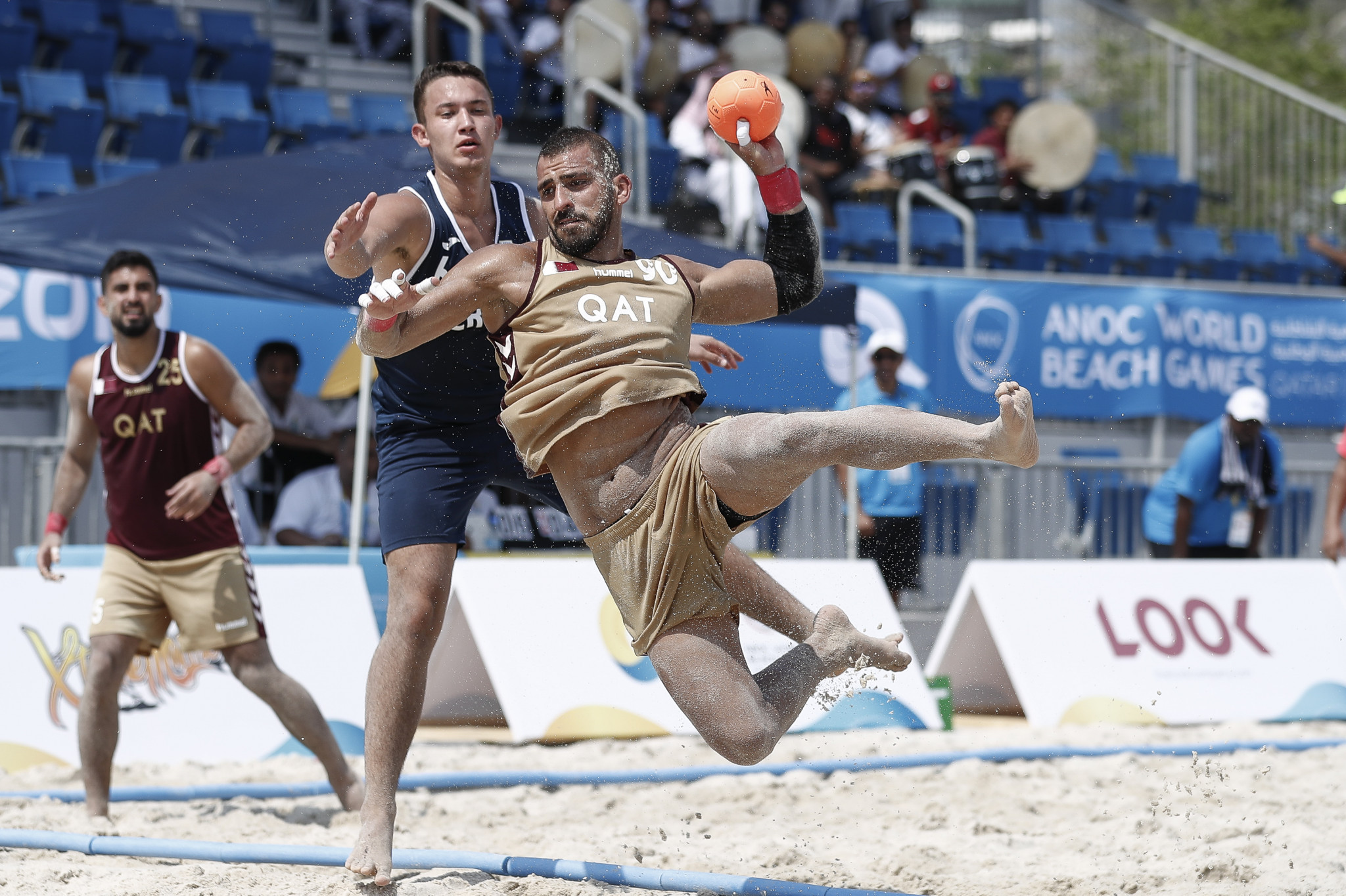 Qatar's men impressed on home sand with a pair of victories ©ANOC