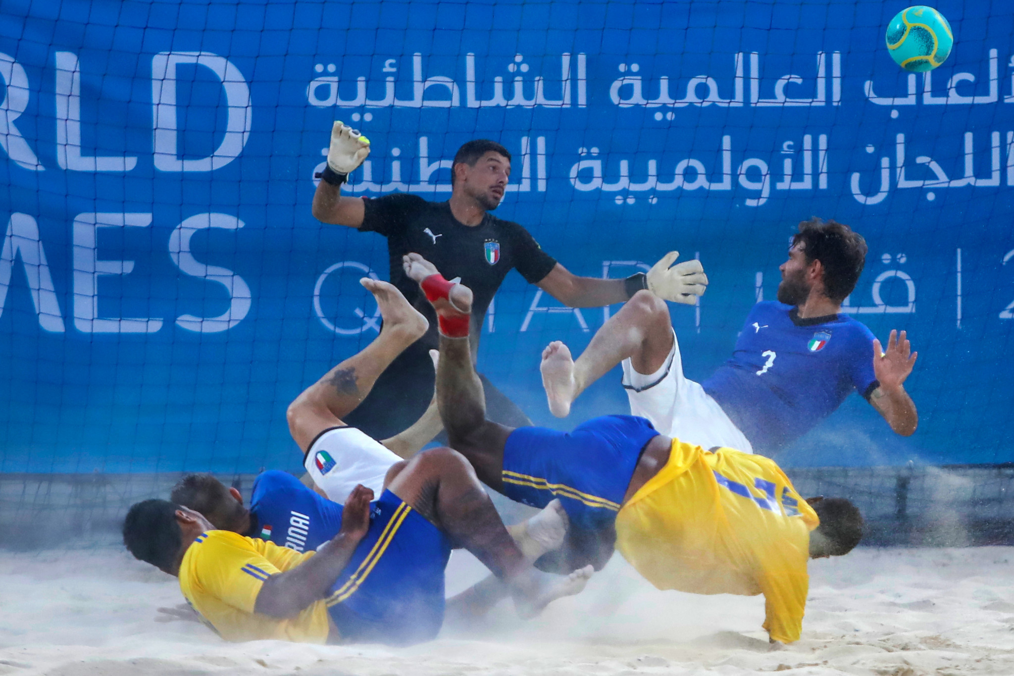 Beach soccer is being played at Katara Beach ©ANOC