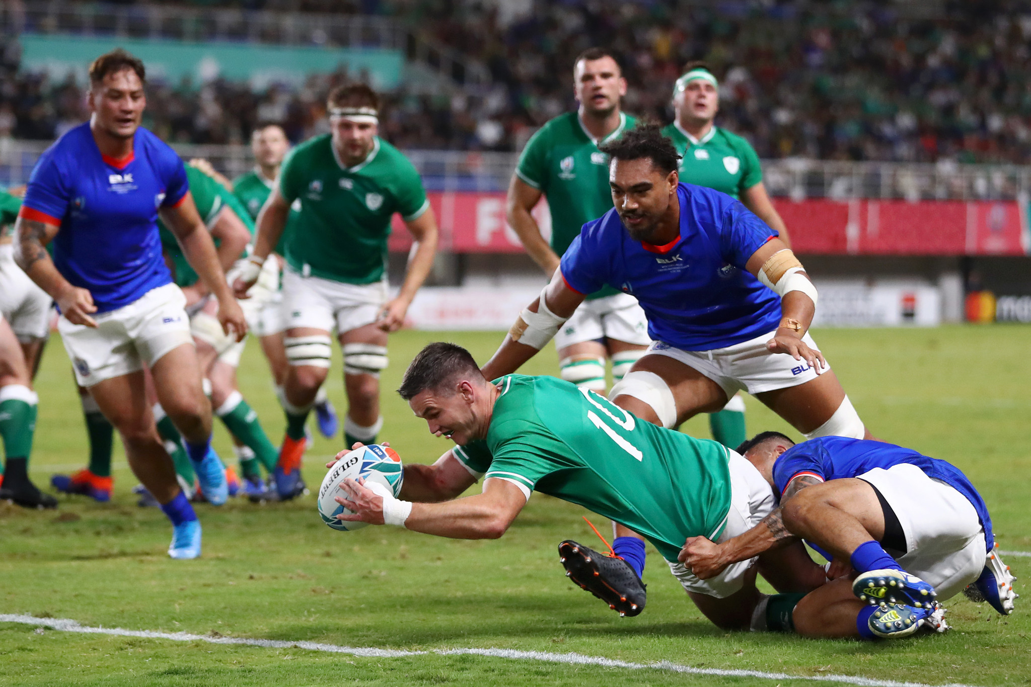 Ireland destroy Samoa to cruise into Rugby World Cup last eight