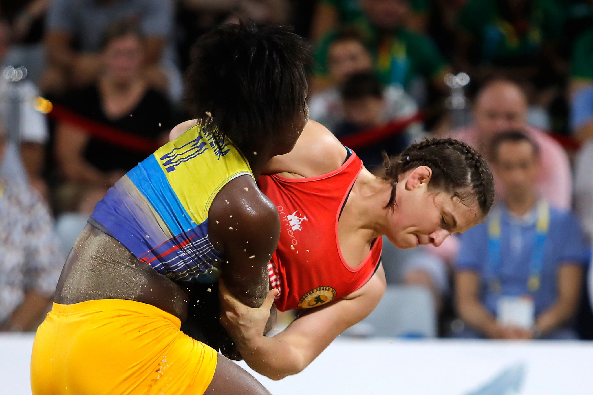 Colombia’s Tatiana Renteria won the women's 70kg title ©ANOC World Beach Games