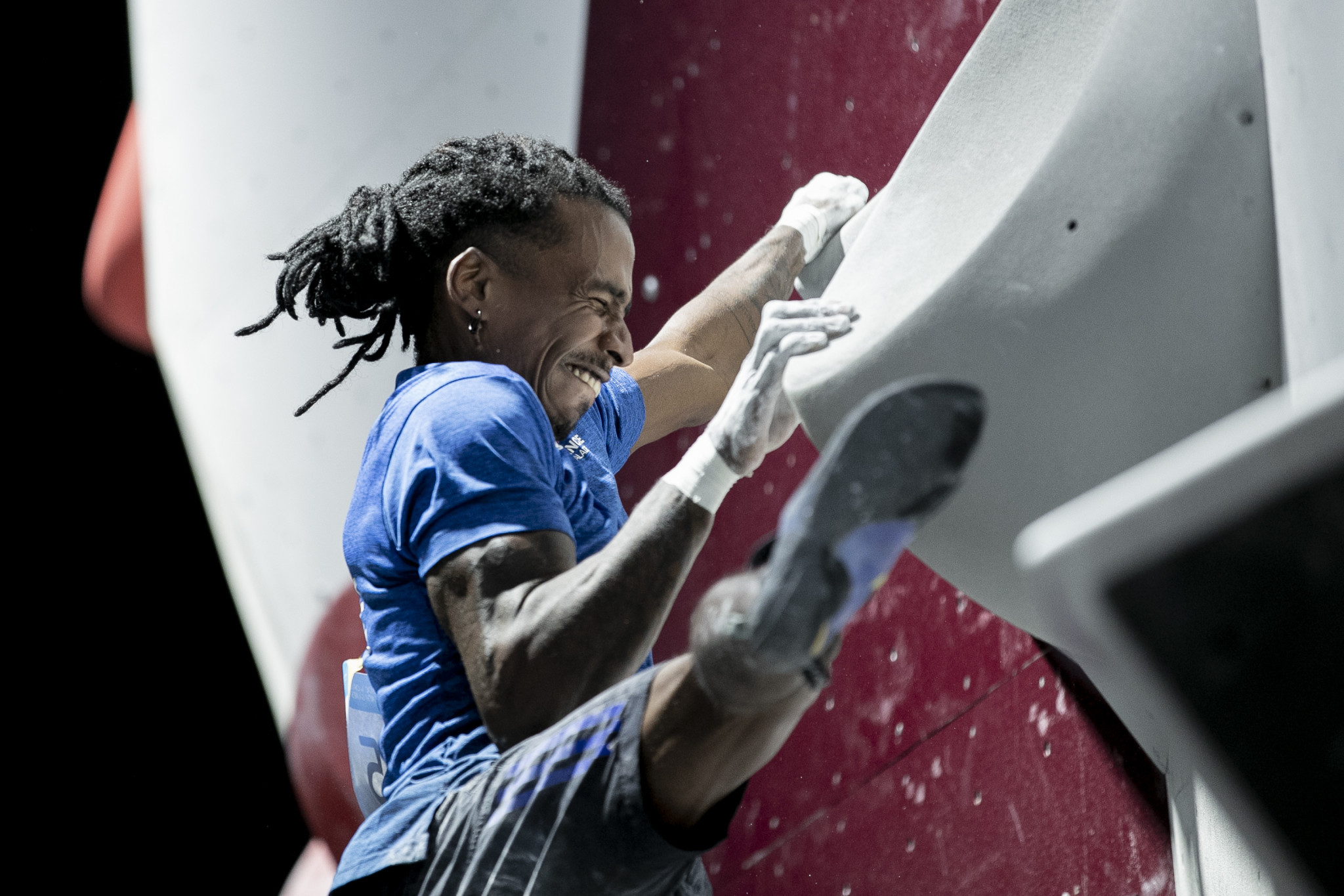 Bouldering is a sport where the potential for something to go wrong is huge ©ANOC World Beach Games