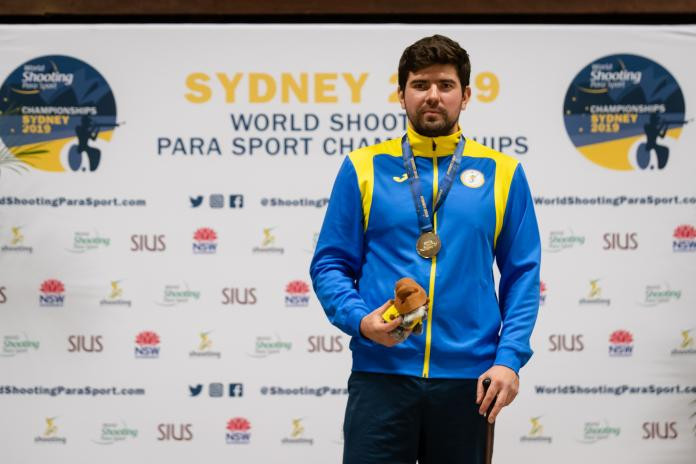 Oleksii Denysiuk won his second individual title in Sydney ©Shooting Para