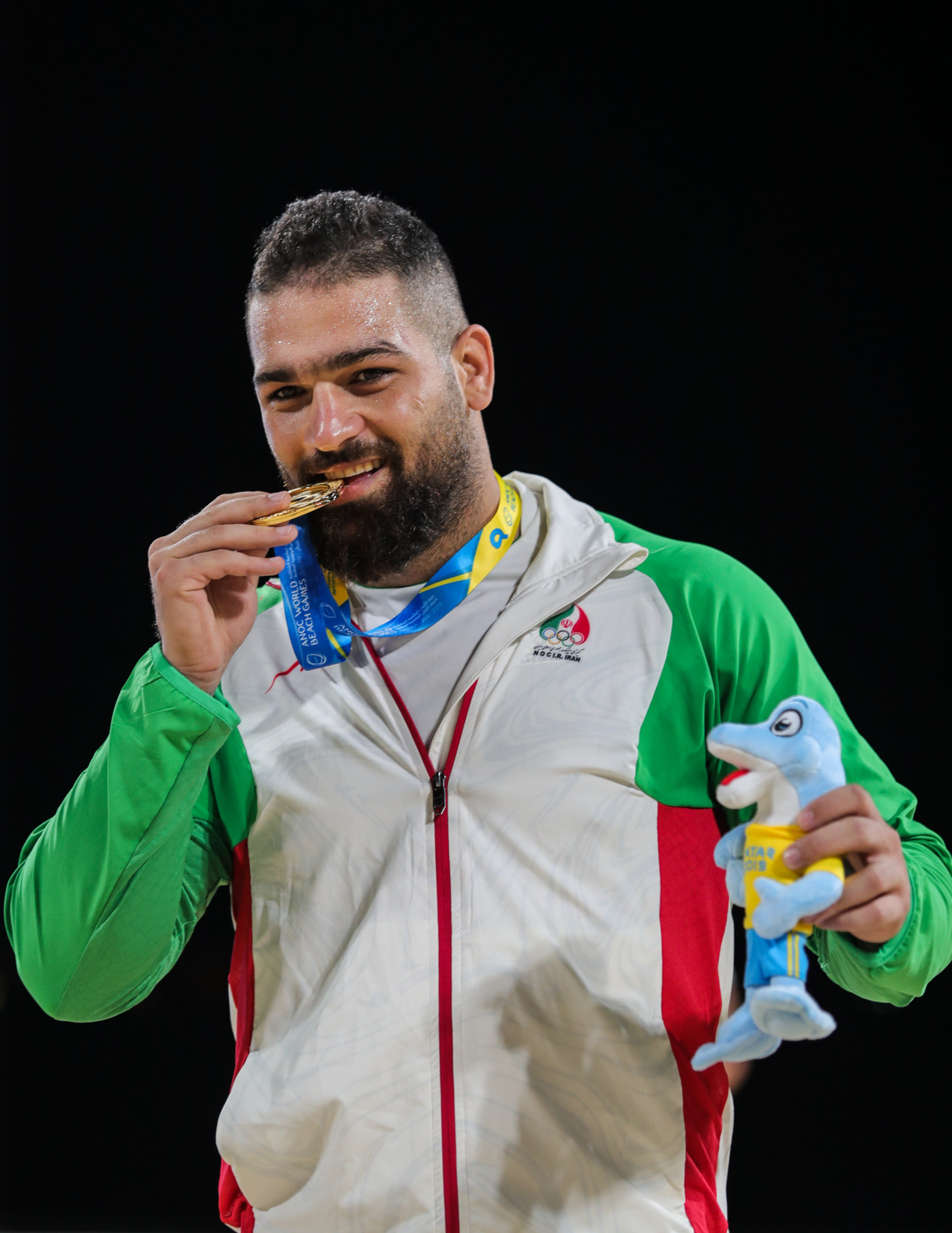 Iran's Pouya Rahmani won the men's over-90kg gold after studying videos of his previous matches his opponent, Turkey's Ufuk Yılmaz, and it clearly worked as he won 3-0 ©ANOC World Beach Games