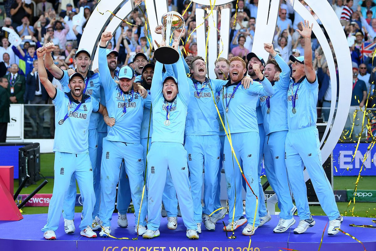 England celebrate winning the ICC Men's Cricket World Cup following an exciting victory over New Zealand ©Getty Images 