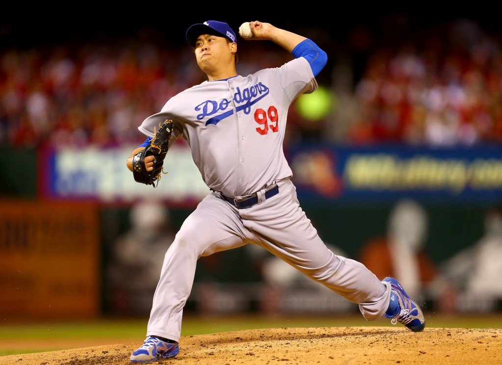 Olympic gold medallist Hyun-jin Ryu currently plays for the Los Angeles Dodgers