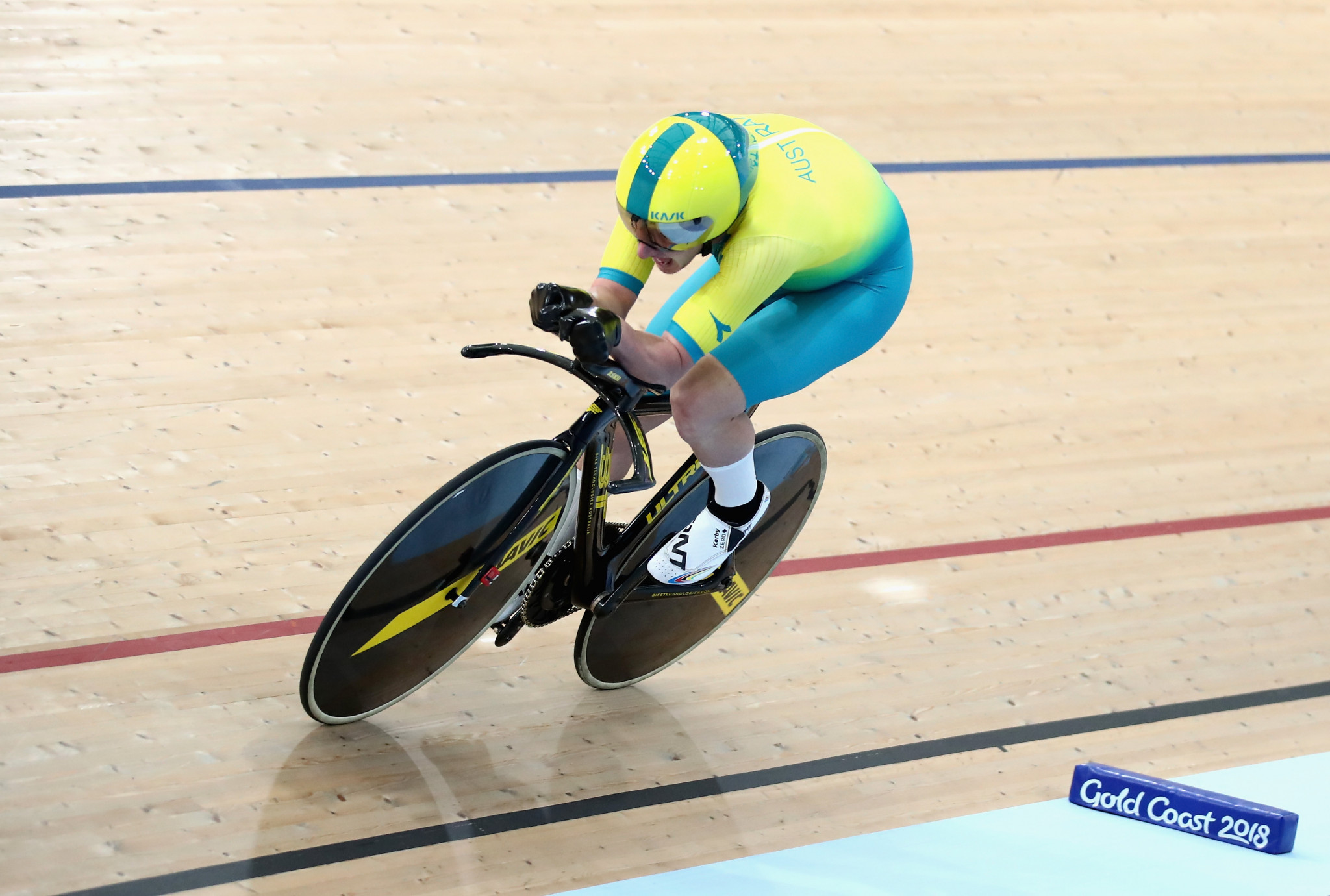 Jordan Kerby, seen here riding for Australia, won gold for New Zealand ©Getty Images