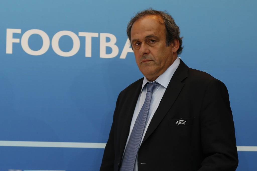 Former UEFA President Michel Platini said he would become annoyed if fans quoted the share price instead of the result of their previous football match ©Getty Images