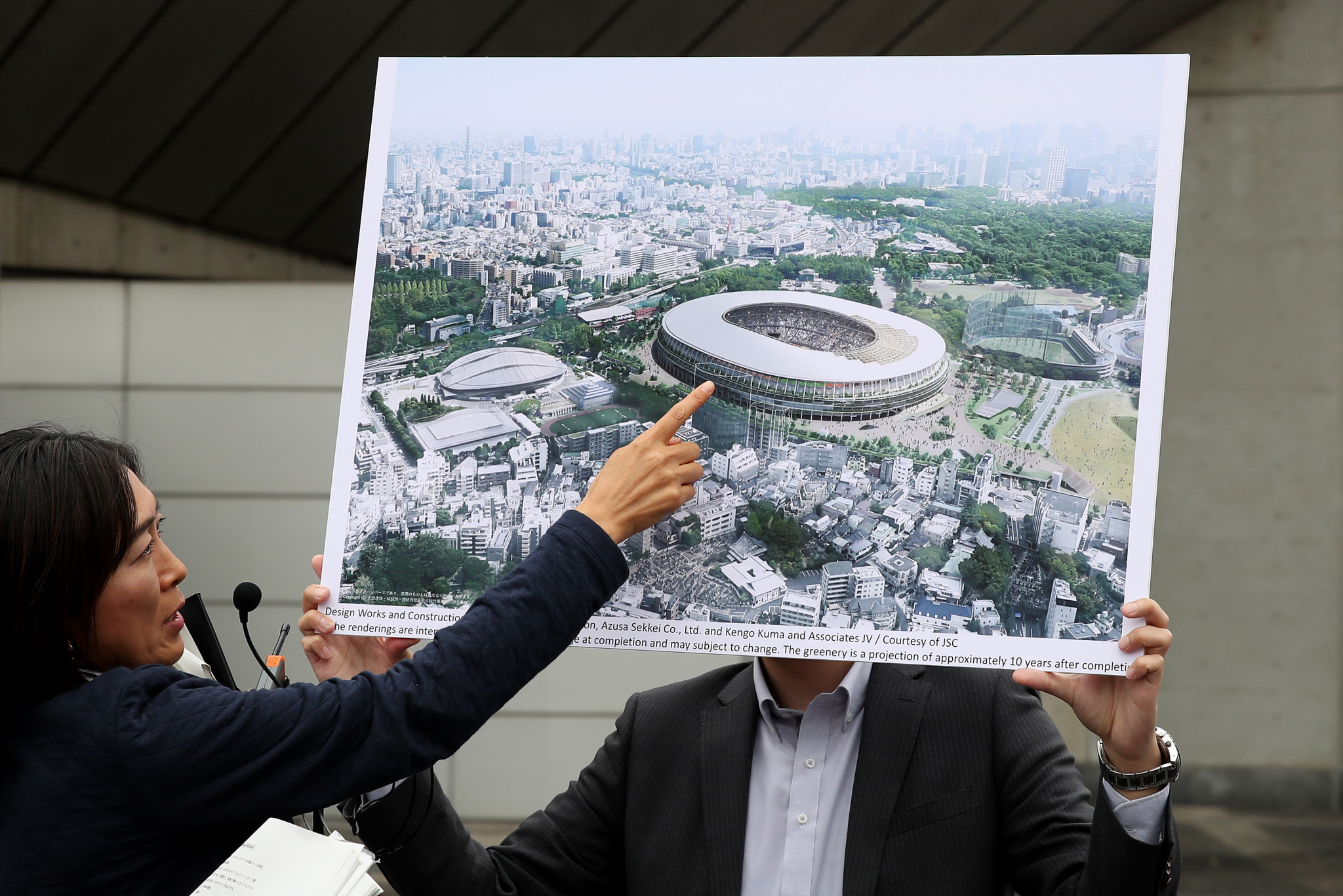 Tokyo 2020 organisers told journalists at the World Press Briefing that construction at the Olympic New National Stadium would be finished by the end of November ©Getty Images 