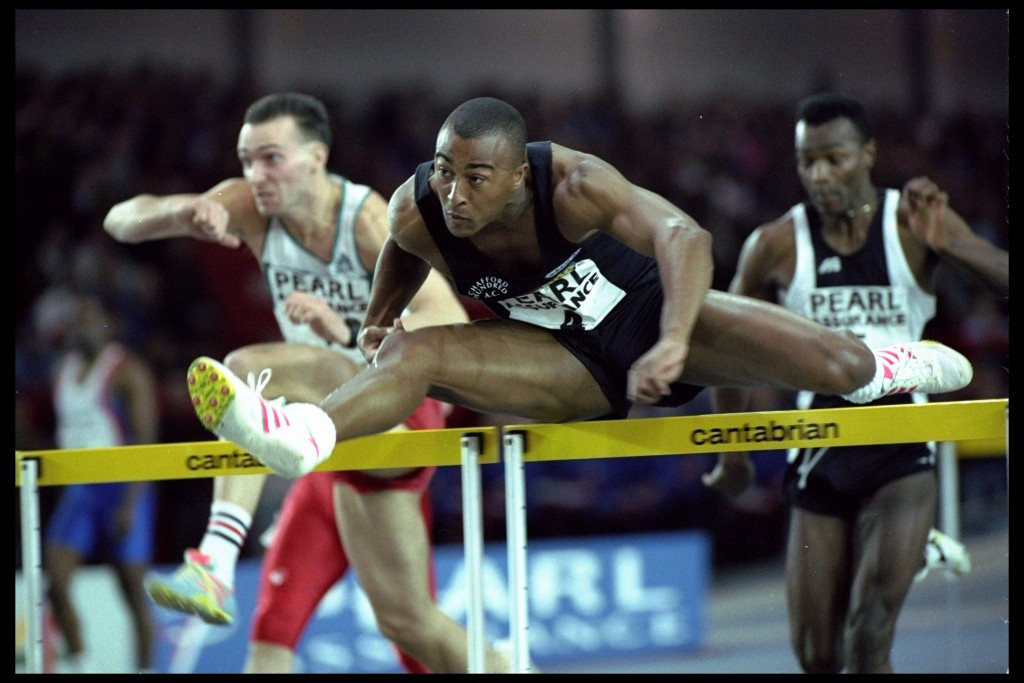 Britain's Colin Jackson was among numerous medal winning athletes coached by Malcolm Arnold ©Getty Images
