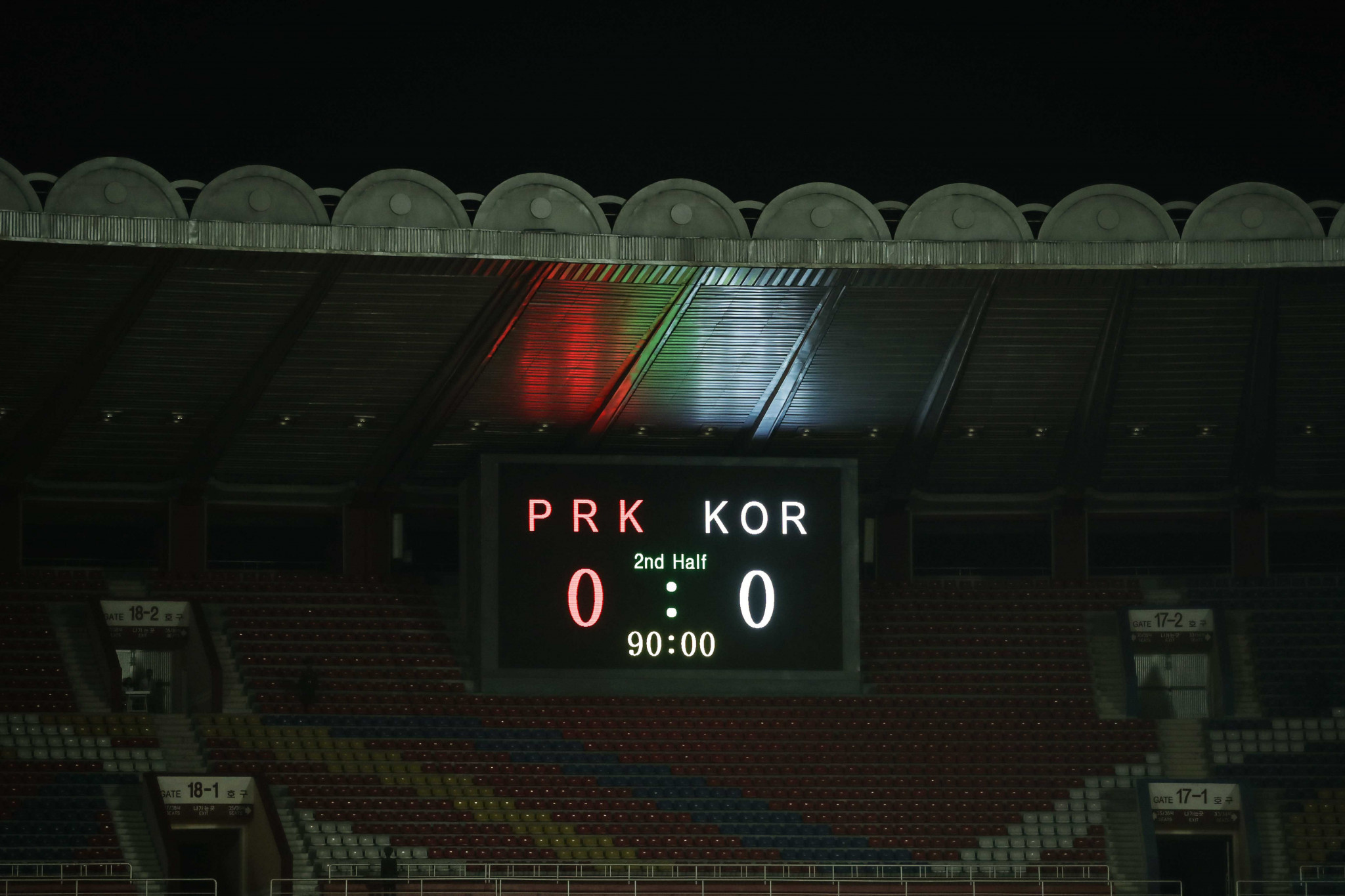 The historic match in Pyongyang finished 0-0 ©Getty Images