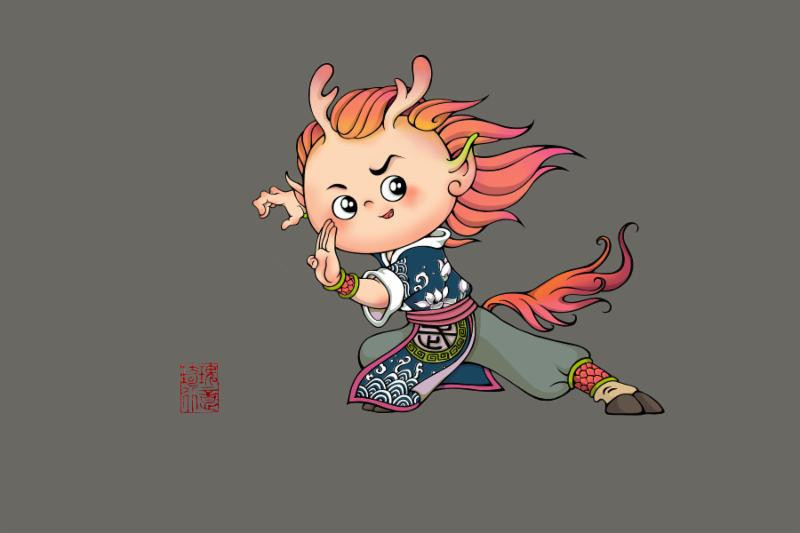 Little Haihai, the event's mascot, will be cheering on the athletes during the World Wushu Championships ©IWUF