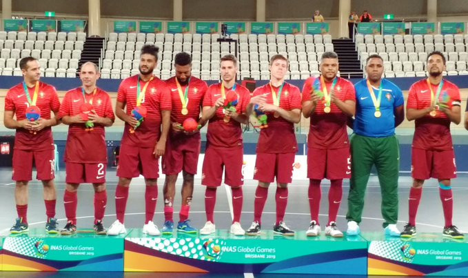 Portugal top futsal podium at INAS Global Games