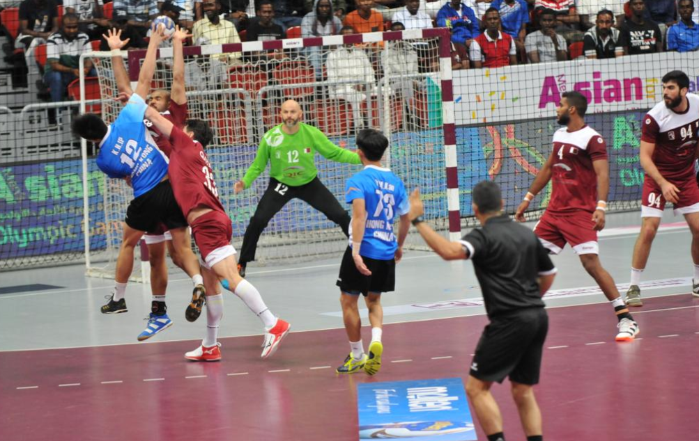Qatar were too strong for India ©Asian Handball Federation