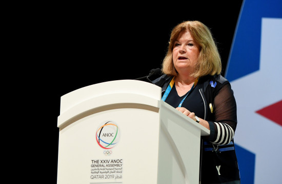 ANOC secretary general Gunilla Lindberg spoke about the inaugural World Beach Games ©ANOC
