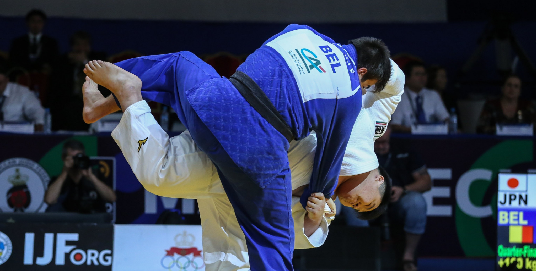Sosuke Matsumura claimed the gold medal in the men's over-100kg category ©IJF/Di Feliciantonio Emanuele