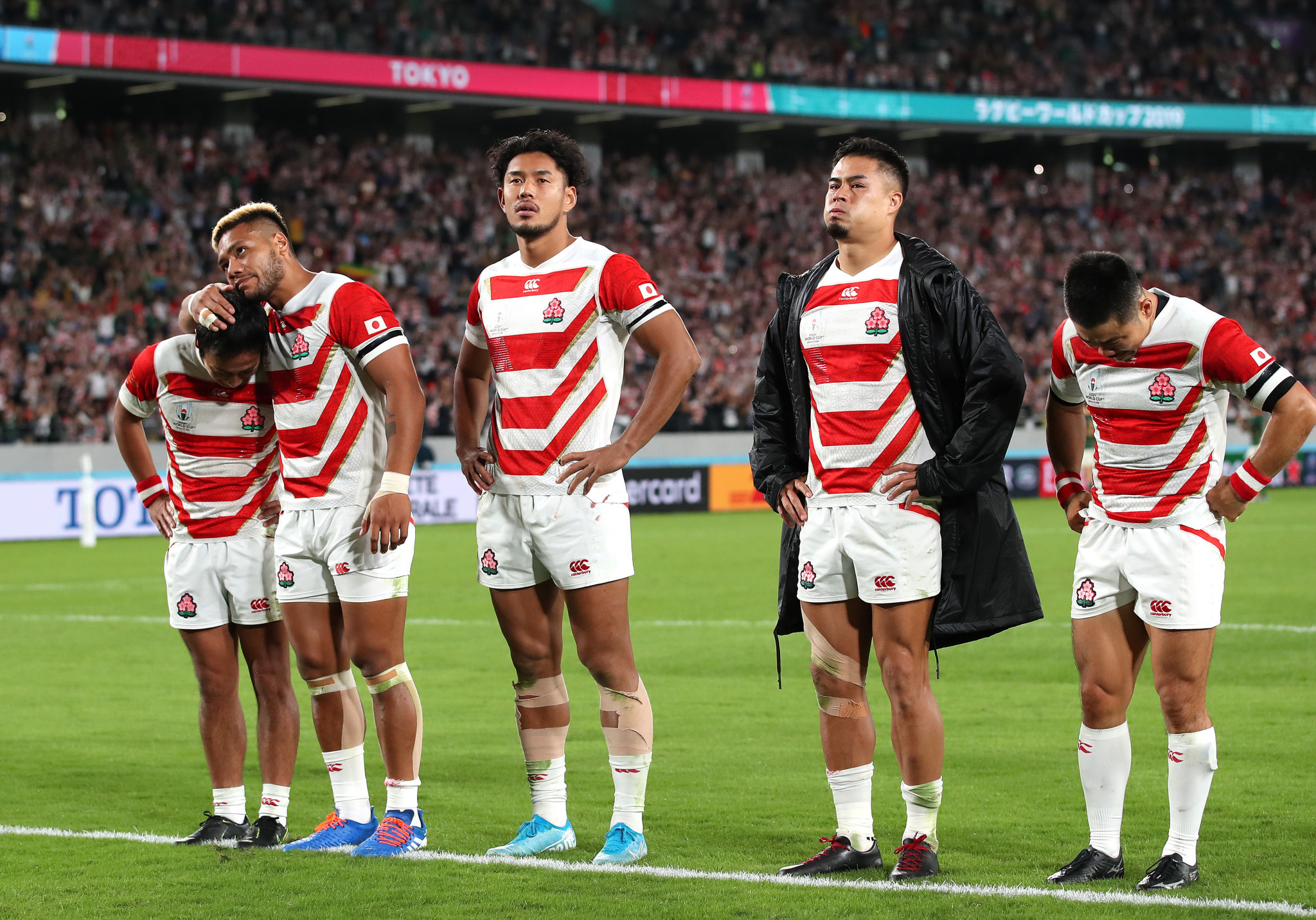 There were tears and tributes as Japan exited the Rugby World Cup ©Getty Images
