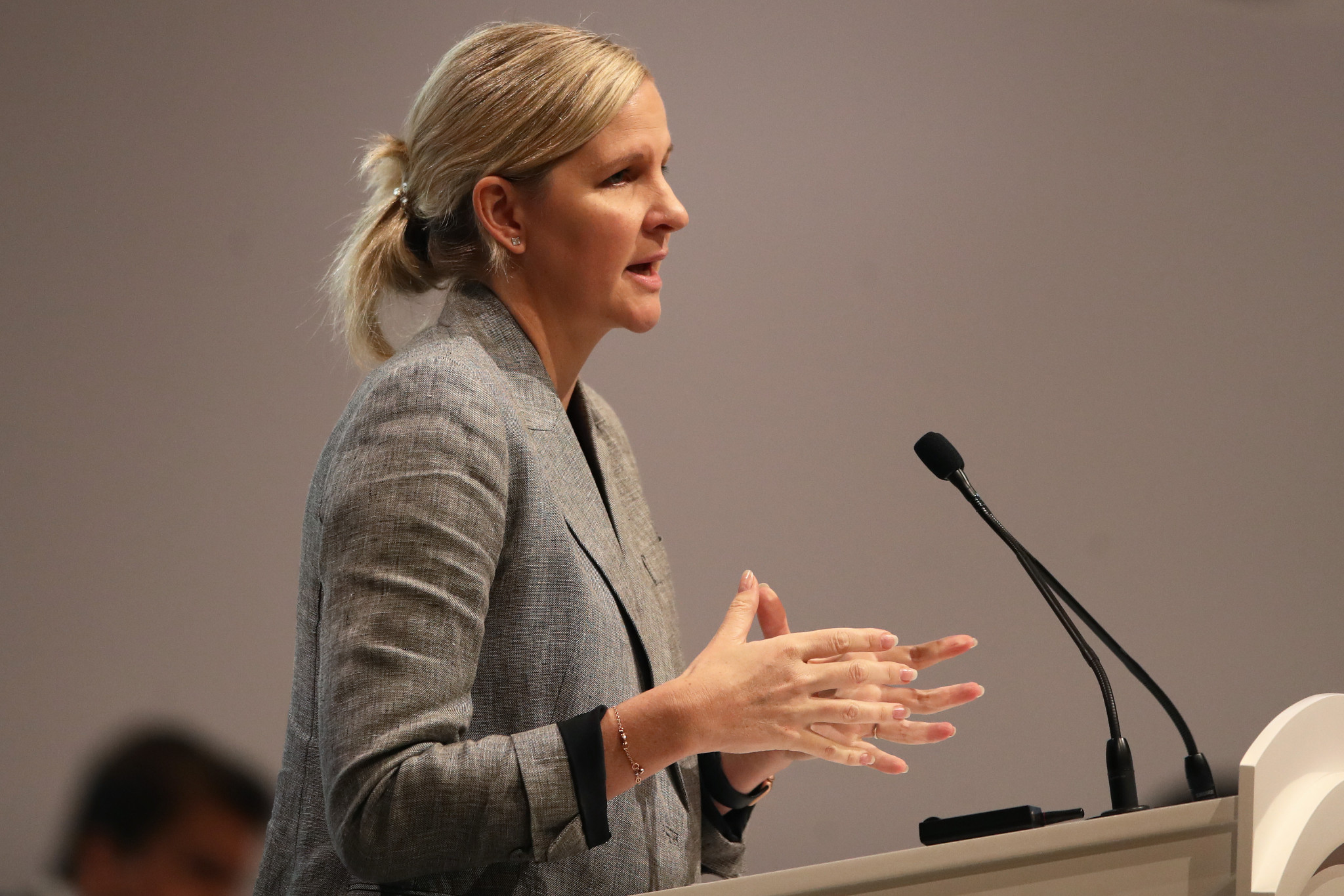 IOC Athletes' Commission chair Kirsty Coventry has claimed that most competitors are against podium protests at events like the Olympic Games ©Getty Images