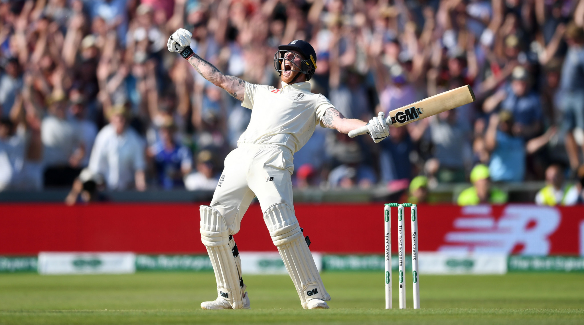One of the iconic moments of the sporting year - Ben Stokes at Headingley, delivering England the third Ashes test almost single-handedly ©Getty Images