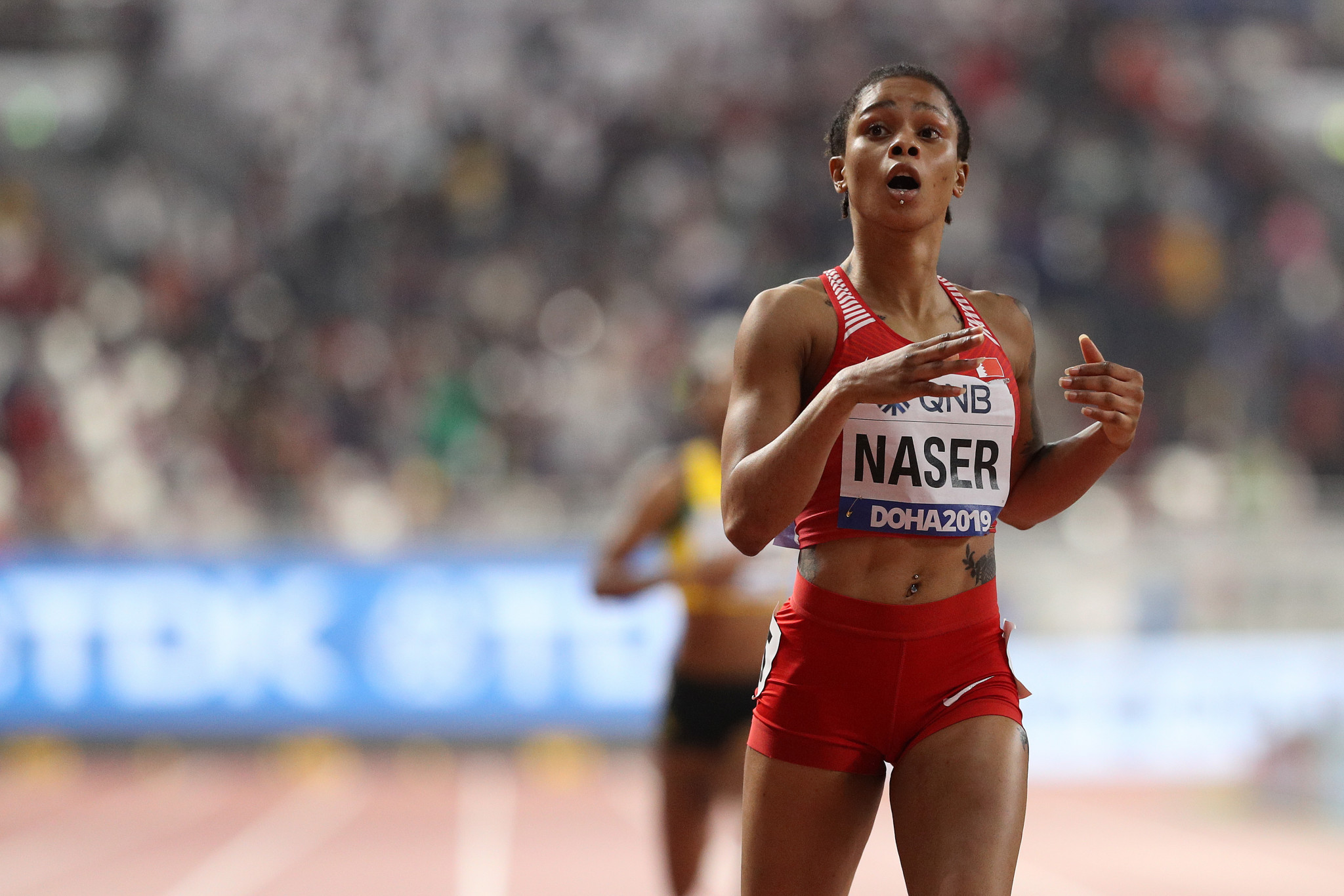 World champion Salwa Naser was one of Bahrain's three gold medallists on the first day of track and field competition ©Getty Images