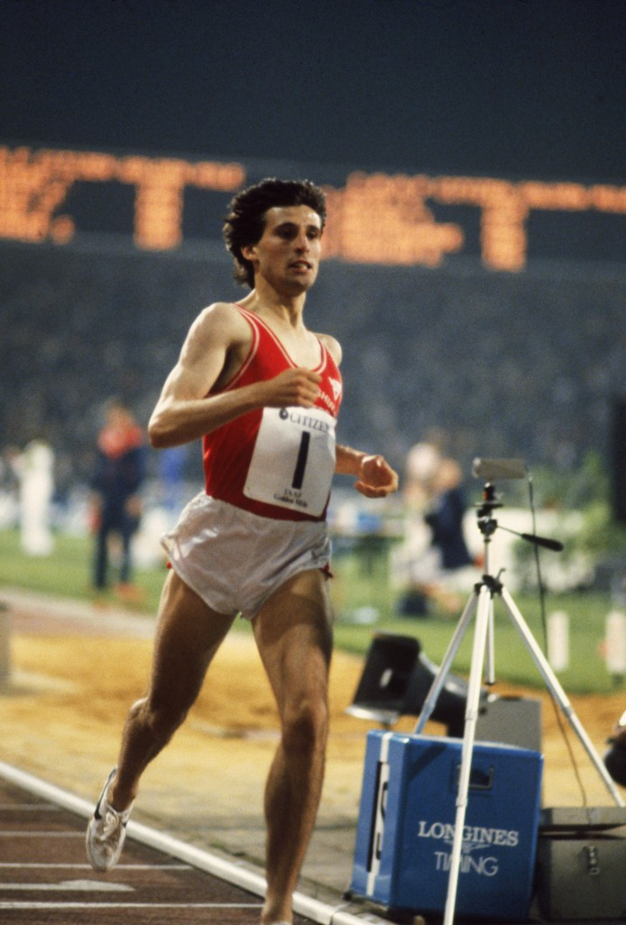 Sebastian Coe's relationship with Nike stretched back to 1978 and he wore their shoes when he broke several world records, including the mile at Brussels in 1981 ©Hulton Archive/Getty Images