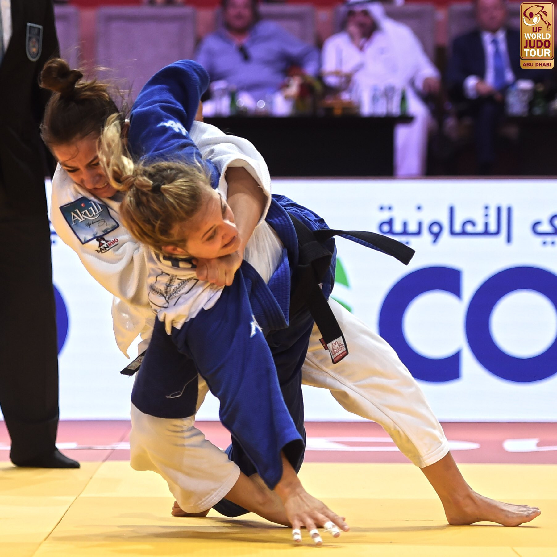 Majlinda Kelmendi of Kosovo won under-52kg gold against Italian Odette Giuffrida ©IJF Media