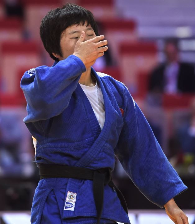 South Korean Kim Jin A delivered under-57kg gold in Abu Dhabi ©IJF Media
