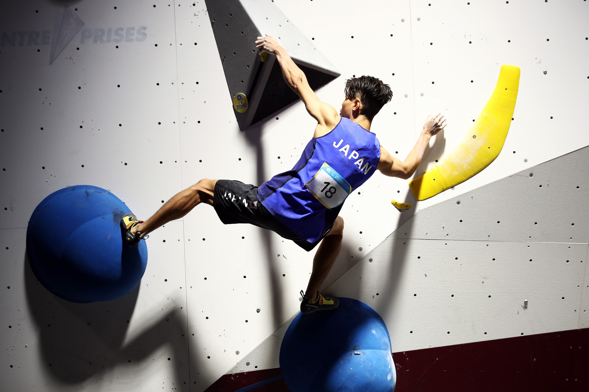Kai Harada will be seeking a first IFSC World Cup Lead Climbing gold on home territory at Inzai starting tomorrow ©Getty Images