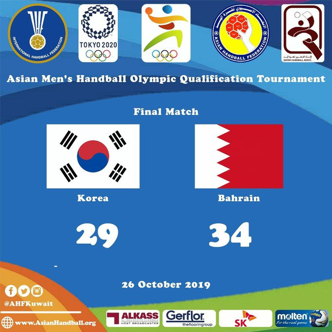 Bahrain qualified for the handball event at Tokyo 2020 ©AHF