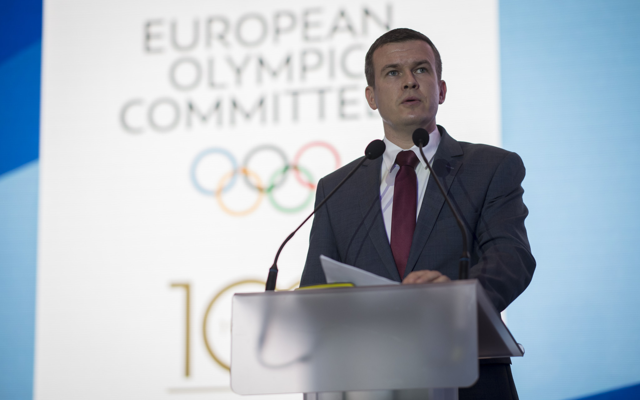 Future World Anti-Doping Agency President Witold Bańka spoke as the Polish Minister for Sport and Tourism ©EOC
