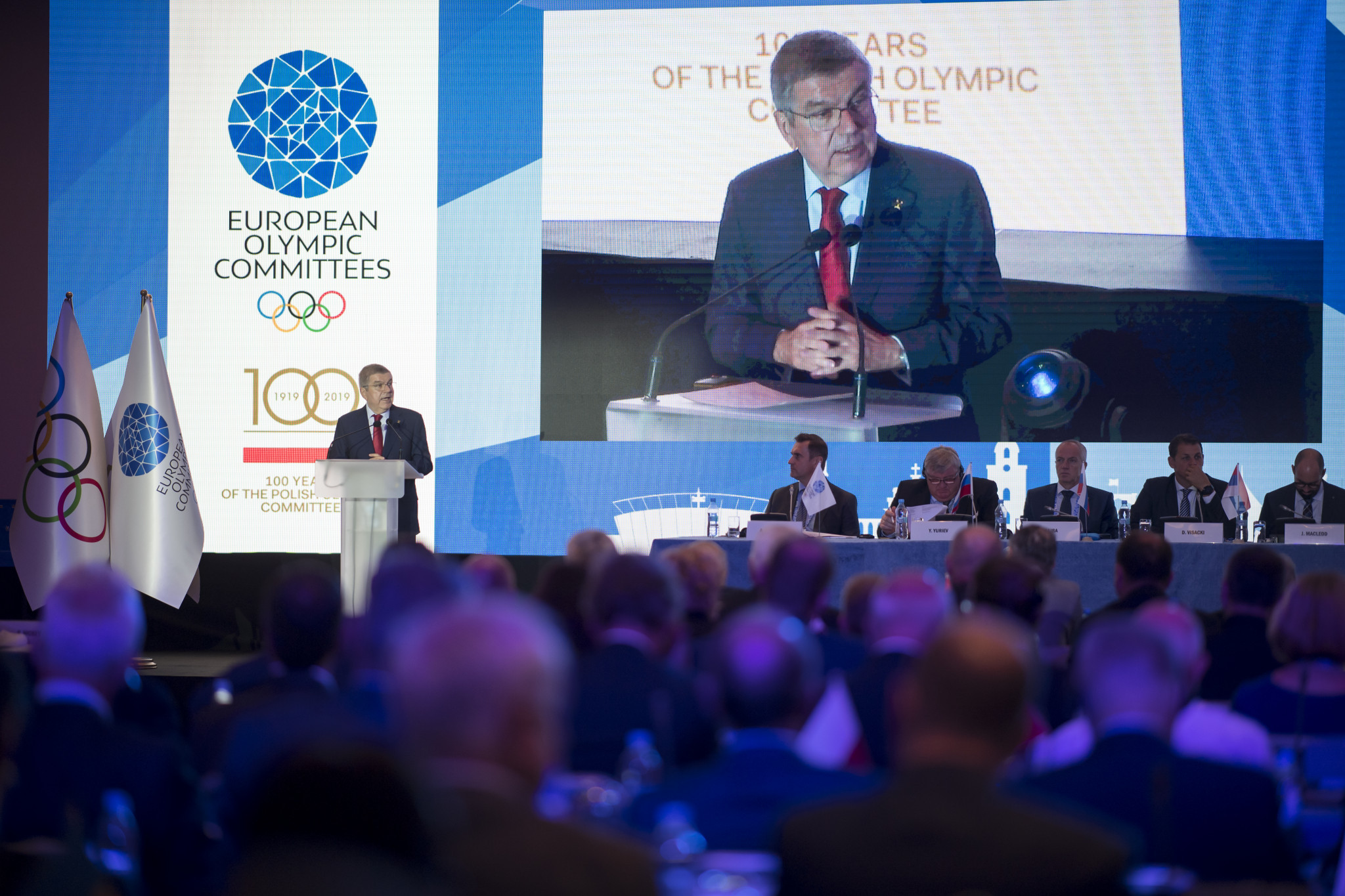 International Olympic Committee President Thomas Bach opened the General Assembly with a speech ©EOC