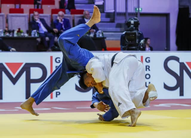 Cho Guham contributed to South Korea's success with victory over Zelym Kotsoiev of Azerbaijan ©IJF