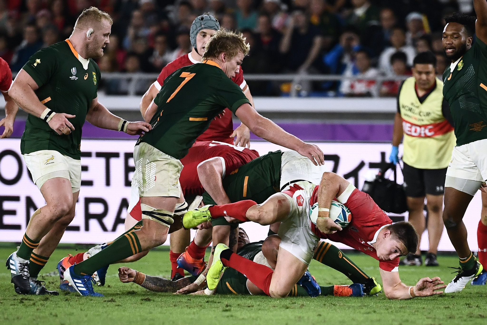 Josh Adams replied for Wales shortly after to set up a tense finale ©Getty Images
