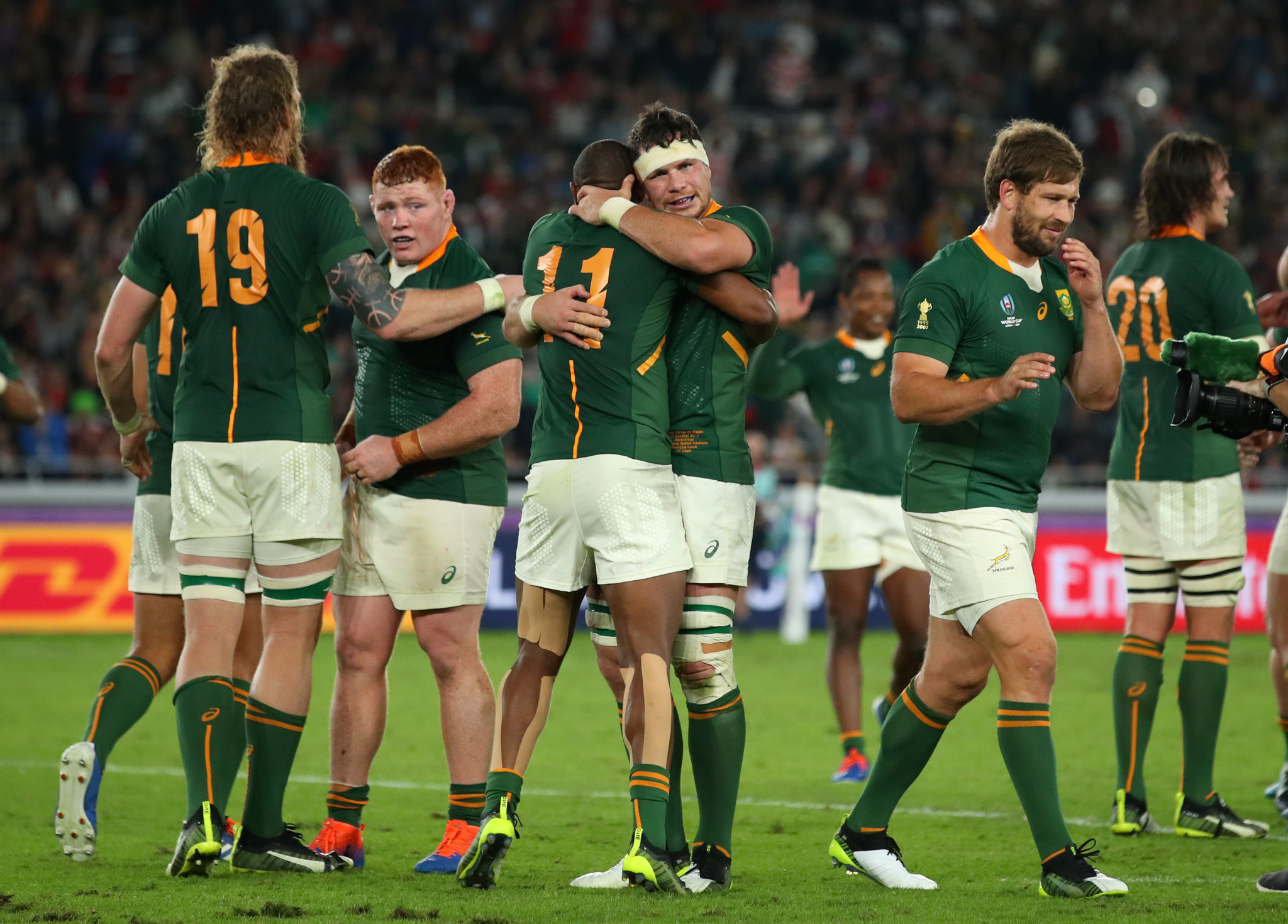 South Africa celebrated at the final whistle ©Getty Images