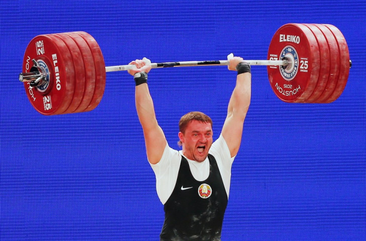 Belarus' Vadzim Straltsou came away with the men's 94kg clean and jerk and overall gold medals ©Getty Images